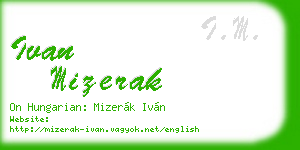 ivan mizerak business card